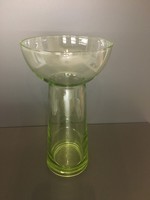 Sárgászöld üveg váza