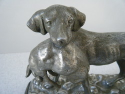 Hunting dog statue (aluminum)