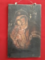 Fára festett régi pravoszláv ikon