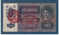 1920 10 Korona 1915 Magyarország bélyegzés