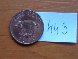 Bermuda 1 cent 1996 wild boar # 443
