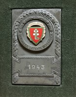 Budapesti Levente Egyesület 1943  emlékplakett