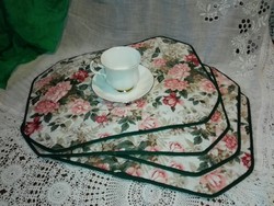Barrel rose, quilted, padded pad, chair cushion.32X42 cm.