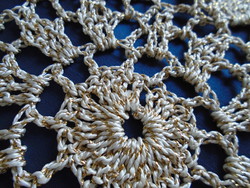 Ecru gold crochet Christmas table centerpiece!