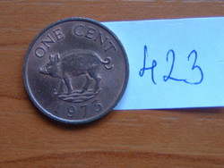 Bermuda 1 cent 1973 wild boar # 423