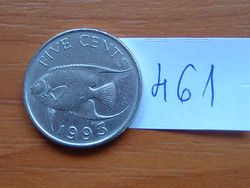 Bermuda 5 cent 1993 hal, bermuda blue angelfish # 461