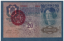 1920 20 Korona 1913 II. kiadás VF MAGYARORSZÁG bélyegzéssel