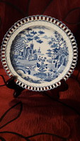 Delfti blue painted porcelain plate