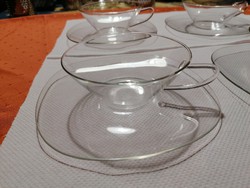 Extremely rare, designed by Wilhelm Wagenfeld, Bauhaus, Schott & Gen Mainz, Jena glass tea set
