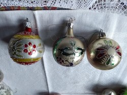 3  üveg karácsonyfa dísz, 1970 körüli, csehszlovák 14.