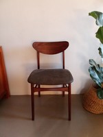 Mid Century szék, valódi bőrrel felújított