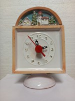 Clock, tableware