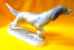Hatalmas méretű Német porcelán kutya/KATZHÜTTE/