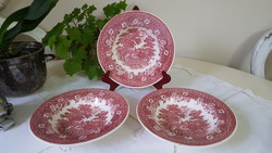 Angol Ironstone fajansz mélytányér 3 db.