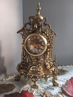 Art Nouveau copper (cast) special fireplace clock