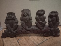Antik kézi faragás a négy bölcs majom