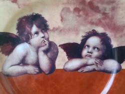 Christmas, angel, putto, decorative plate