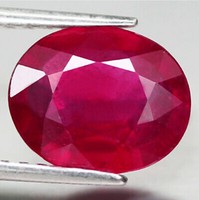 3,86 ct mozambiki hőkezelt rubin drágakő VS1