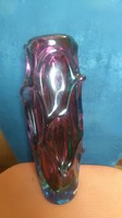 Iconic jan beranek skrdlovice bohemia czech 32cm rare crystal glass vase flawless!