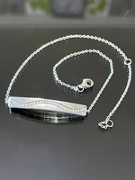 Special silver anklet with zirconia stones