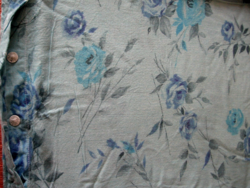 2 garnitúra kék rózsás régi retro ágynemű huzat viszkóza flokon egyben