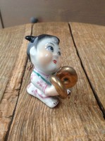 Régi Japán kézzel festett miniatűr porcelán figura