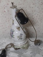 A II. világháború alatt gyártott sérült viktória mintás Herendi porcelán lámpa test értékmentésre