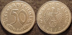 German iii. Empire 50 pfennig 1940f