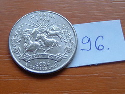 USA 25 CENT 1/4 DOLLÁR 2006 D (Nevada) Réz-nikkellel futtatott réz, G. Washington 96.