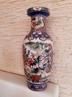 Large Chinese floor vase with rooster motifs