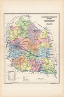Bács - Bodrog vármegye térkép 1904 (3), megye, Nagy - Magyarország, eredeti, Kogutowicz Manó, atlasz