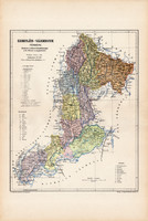 Zemplén county map 1904 (3), county, great - hungary, original, kogutowicz elf, atlas