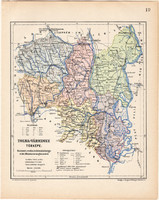 Tolna vármegye térkép 1904 (3), megye, Nagy - Magyarország, eredeti, Kogutowicz Manó, atlasz