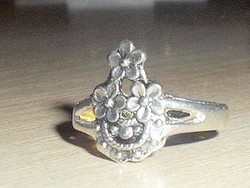 Virág régi Tibeti Ezüst Gyűrű 8-as