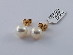 Biwa Cultured Pearl 14k Gold Earrings
