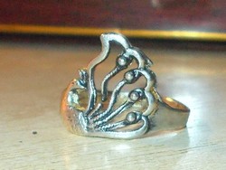 PÁVA régi Tibeti Ezüst gyűrű 7-8 - as