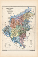 Somogy vármegye térkép 1904 (3), megye, Nagy - Magyarország, eredeti, Kogutowicz Manó, atlasz