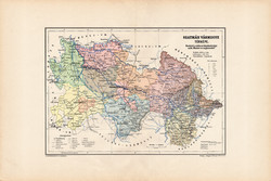 Szatmár vármegye térkép 1904 (3), megye, Nagy - Magyarország, eredeti, Kogutowicz Manó, atlasz