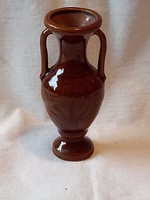 Mini barna kerámia váza