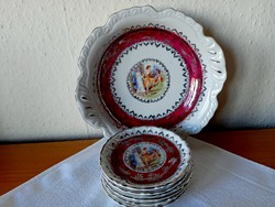 6 db-os Oscar Schlegelmilch porcelán kináló készlet