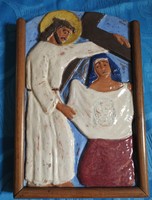 Antik stáció - Veronika a kendőjét odaadja Jézusnak - találkozás a keresztúton