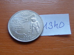 USA 25 CENT 1/4 DOLLÁR 2002 D (Ohio) Réz-nikkellel futtatott réz, G. Washington #1340