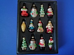 Set of 12 miniature glass figures