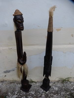 2 pcs 100 cm African sculpture.