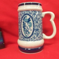 Old Polish katowice-bogucice angelic, putty porcelain beer mug.