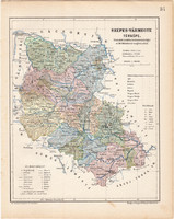 Map of Spiš County 1904 (3), county, Greater Hungary, original, kogutowicz elf, atlas