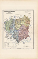 Háromszék county map 1904 (3), county, great - hungary, original, kogutowicz elf, atlas