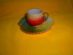 Zsolnay szamóca csésze és csészealj