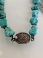 Turquoise necklace in silver