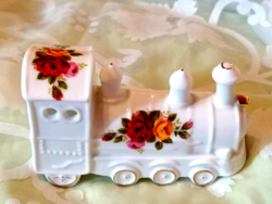 "Cottage rose", angol fehér porcelán vonat gyűrűtartó  17.